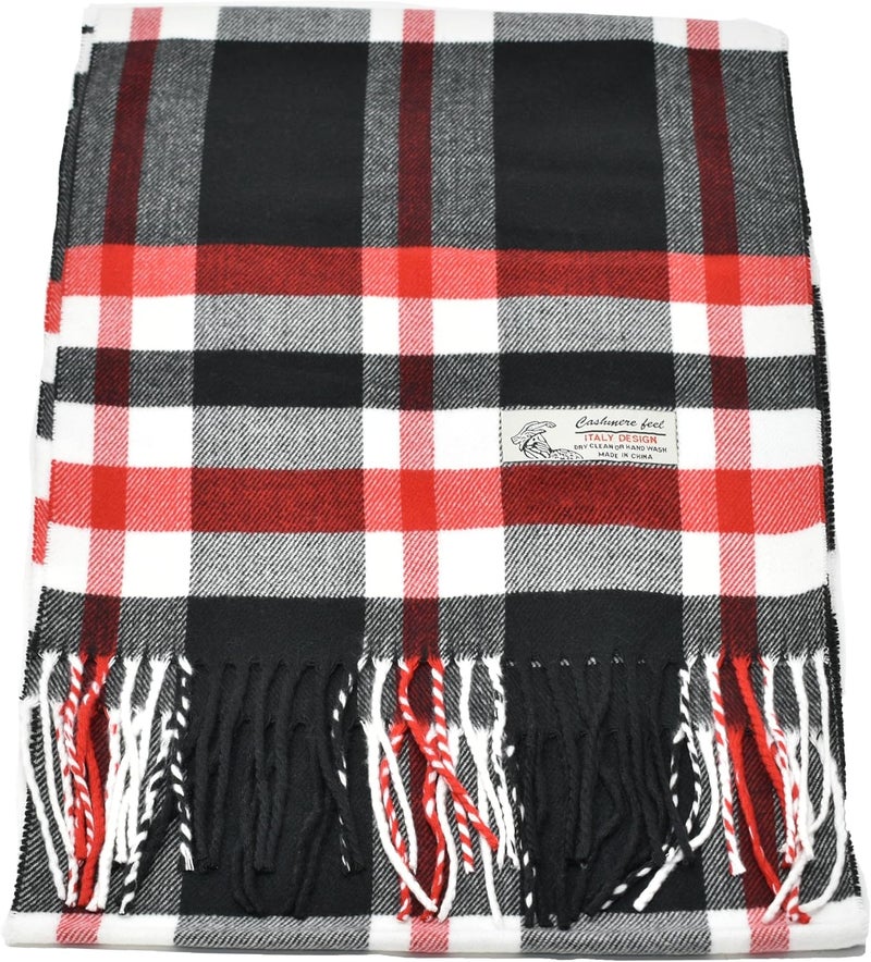 Glory Max Classic Plaid Striped Luxurious Checked Pattern Winter Scarf For Men Women Soft Cashmere Feel 72"x12" - Image 3